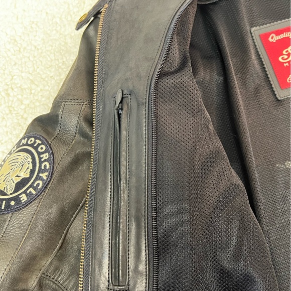 Indian Motorcycle Black Full Leather Coat Jacket Size: Women's XL - Picture 10 of 14